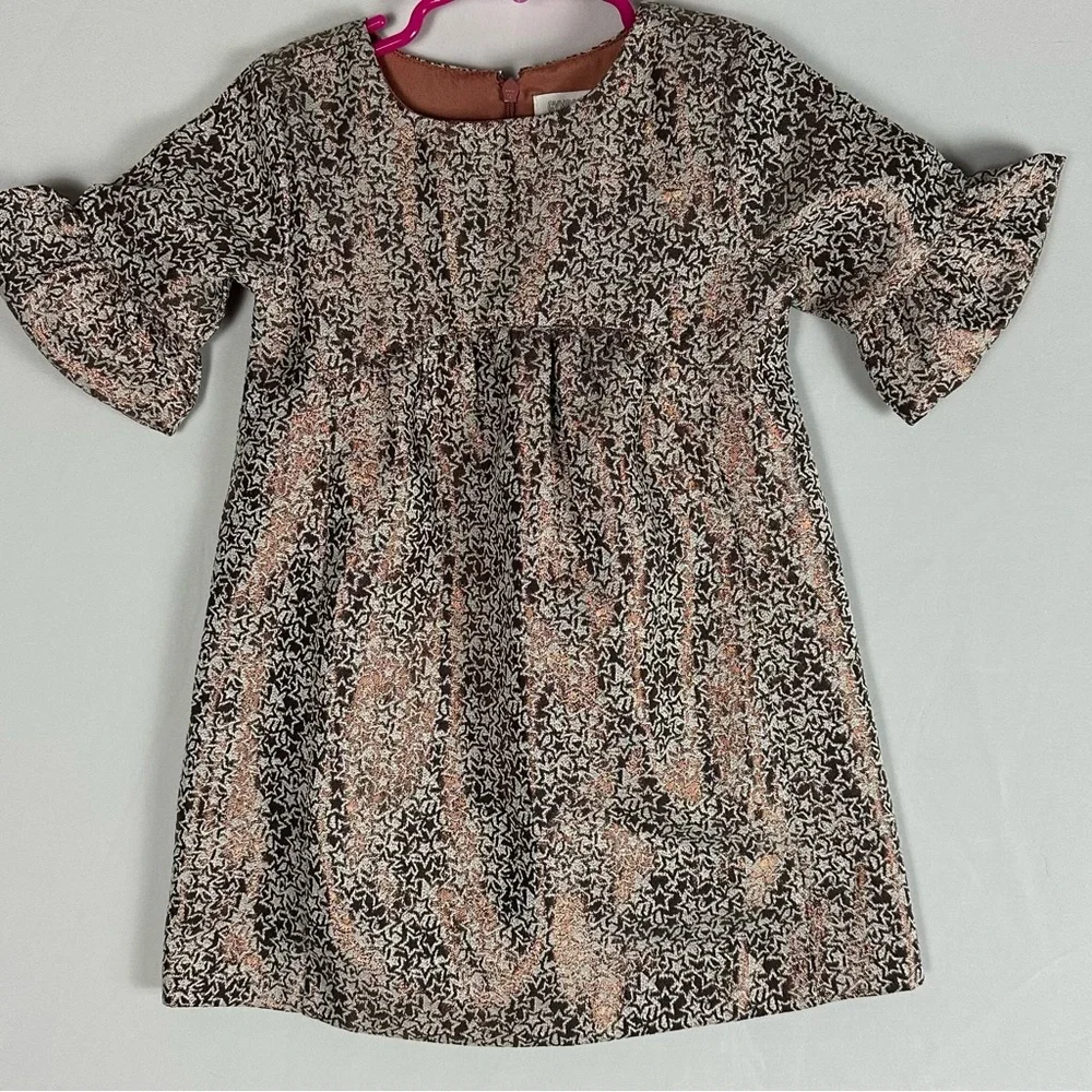 GYMBOREE Star Metallic Copper Party Dress - size 2T